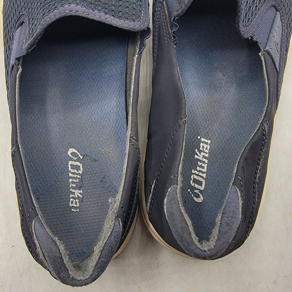 Olukai Lae Ahi Mens 13 Blue Slip On Sneakers Shoes Casual Walking 10443-TFTF main image 12